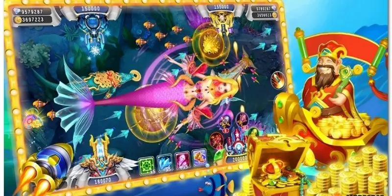 Hệ thống cá trong game được thiết kế với đồ họa 3D sống động