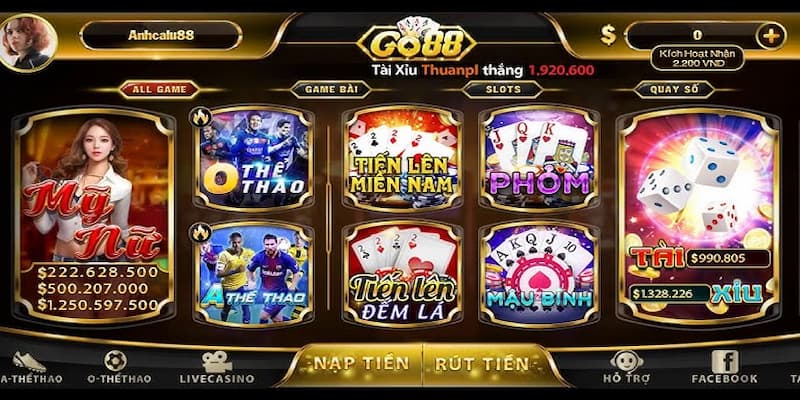 Trải nghiệm sảnh cược casino tại Go 88 đỉnh cao giải trí